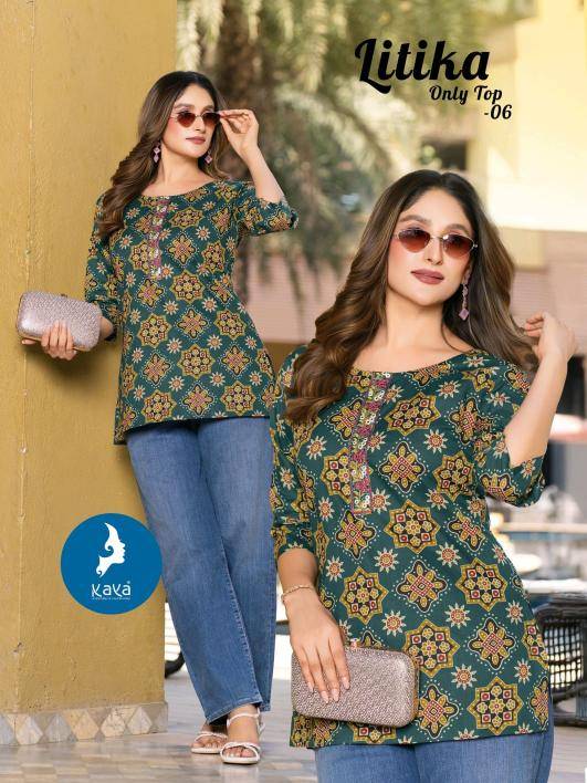 Kaya litika short top Kurti wholesale price online